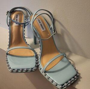 Zelle Blue Steve Madden Glam Style Stiletto Sandals